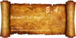 Baumöhl Axel névjegykártya
